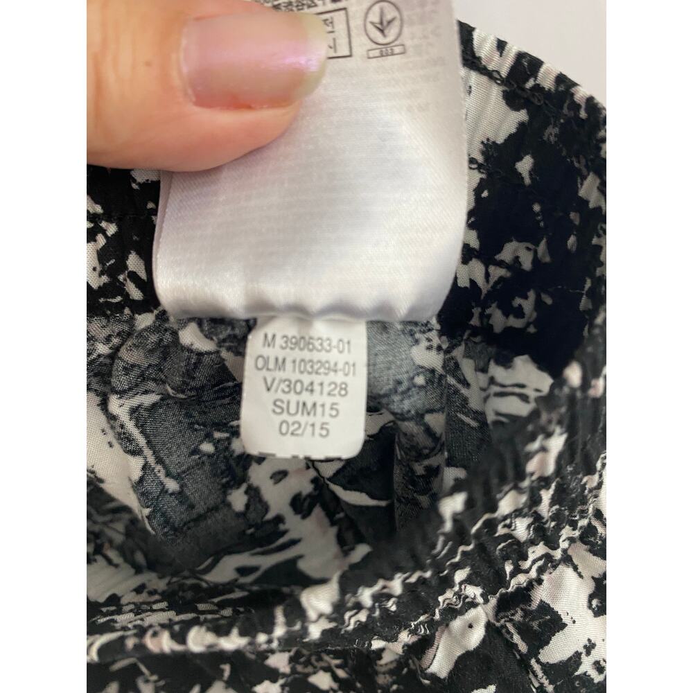 Banana Republic Black & White Marble Pattern Joggers Pockets Small - Picture 8 of 10